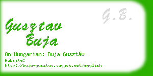 gusztav buja business card